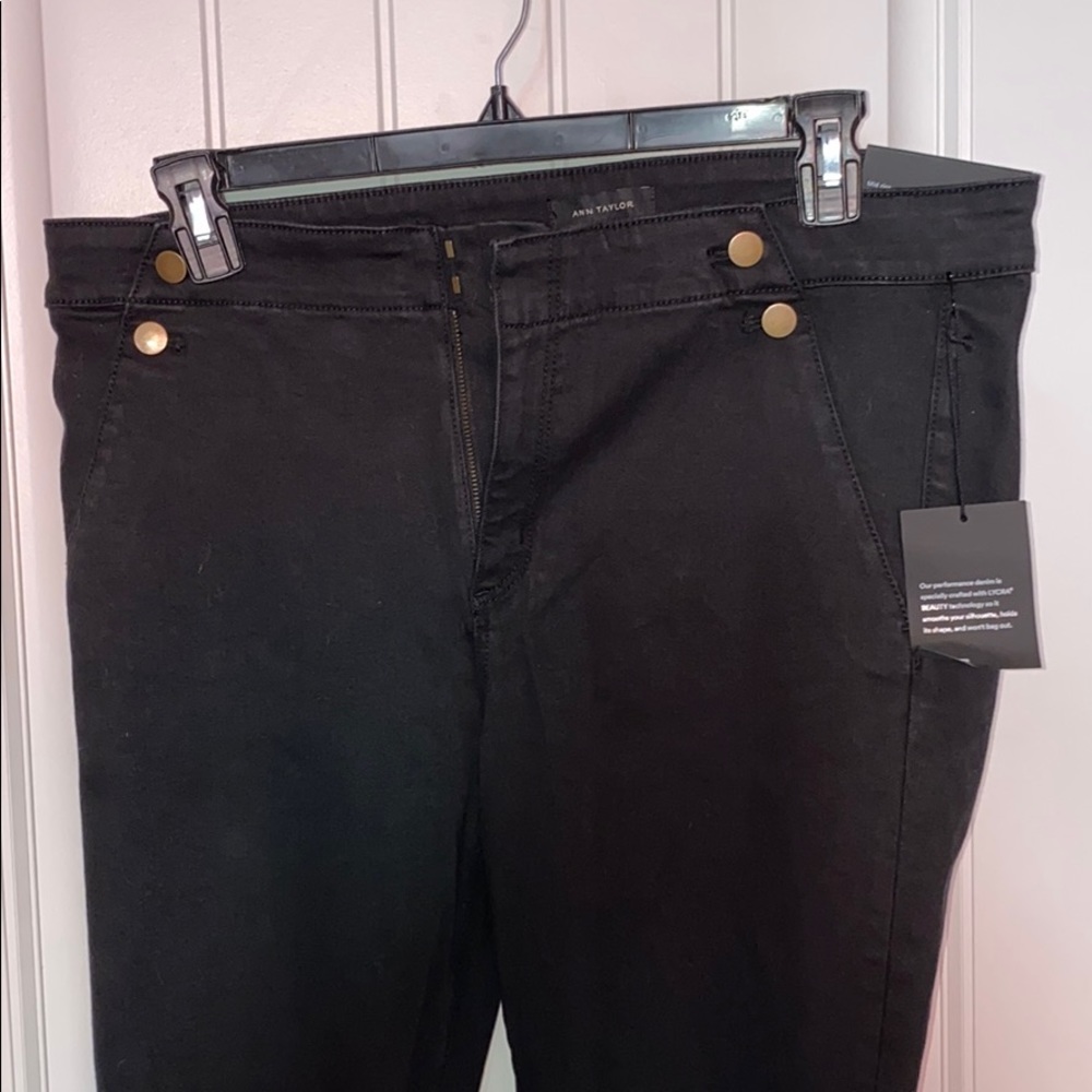 NWT Ann Taylor black skinny jeans size 14